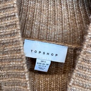 Topshop Camel Knit Pullover